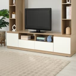 ชุดโฮมเอ็นเตอร์เทนเมนท์ รุ่นมินิโอ ขนาด 180 ซม. - สีธรรมชาติ/ขาว