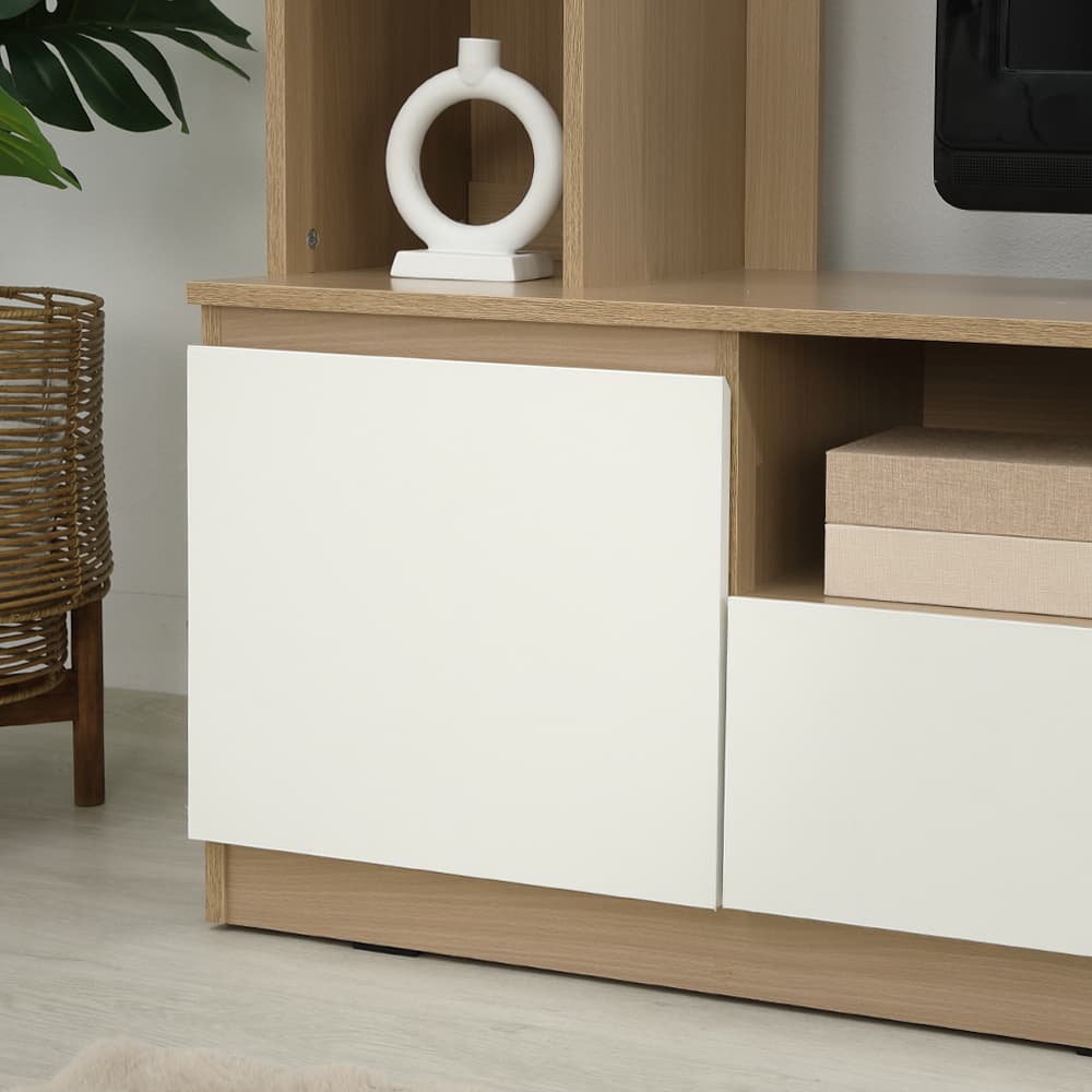 ชุดโฮมเอ็นเตอร์เทนเมนท์ รุ่นมินิโอ ขนาด 180 ซม. - สีธรรมชาติ/ขาว