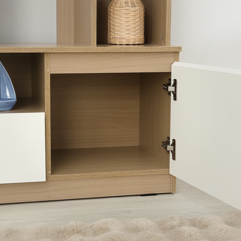 ชุดโฮมเอ็นเตอร์เทนเมนท์ รุ่นมินิโอ ขนาด 180 ซม. - สีธรรมชาติ/ขาว