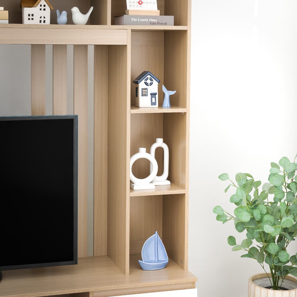 ชุดโฮมเอ็นเตอร์เทนเมนท์ รุ่นมินิโอ ขนาด 200 ซม. - สีธรรมชาติ/ขาว