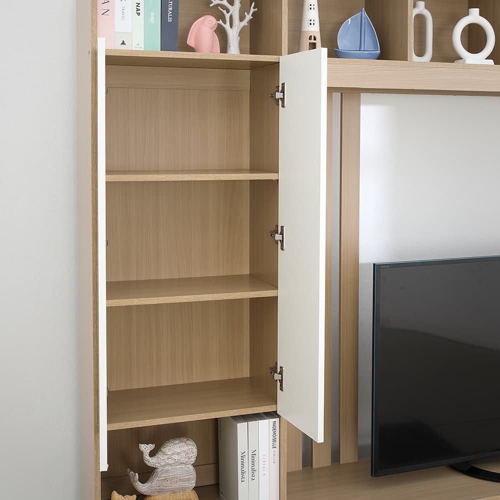 ชุดโฮมเอ็นเตอร์เทนเมนท์ รุ่นมินิโอ ขนาด 240 ซม. - สีธรรมชาติ/ขาว