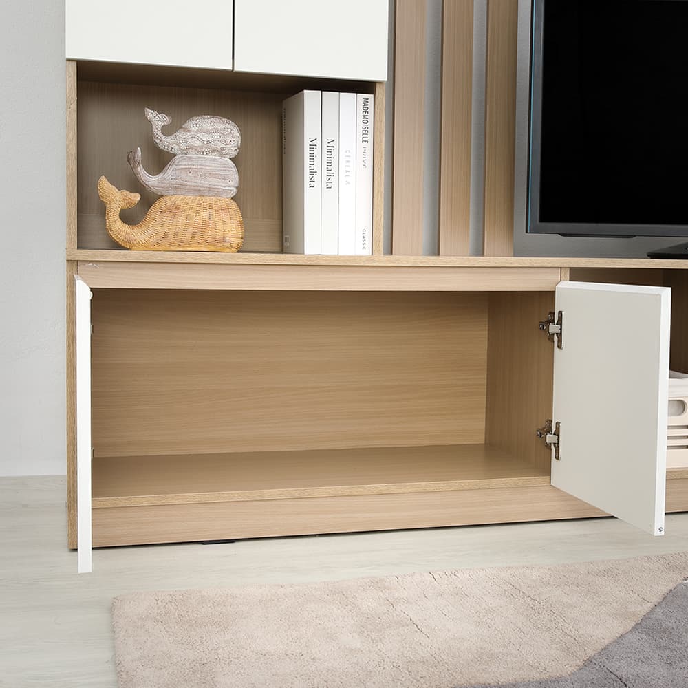 ชุดโฮมเอ็นเตอร์เทนเมนท์ รุ่นมินิโอ ขนาด 240 ซม. - สีธรรมชาติ/ขาว