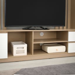 ชุดโฮมเอ็นเตอร์เทนเมนท์ รุ่นมินิโอ ขนาด 240 ซม. - สีธรรมชาติ/ขาว