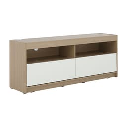 ตู้วางทีวี 2 ลิ้นชัก รุ่นมินิโอ ขนาด 150 ซม. - สีธรรมชาติ/ขาว