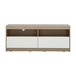 ตู้วางทีวี 2 ลิ้นชัก รุ่นมินิโอ ขนาด 150 ซม. - สีธรรมชาติ/ขาว