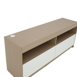 ตู้วางทีวี 2 ลิ้นชัก รุ่นมินิโอ ขนาด 150 ซม. - สีธรรมชาติ/ขาว