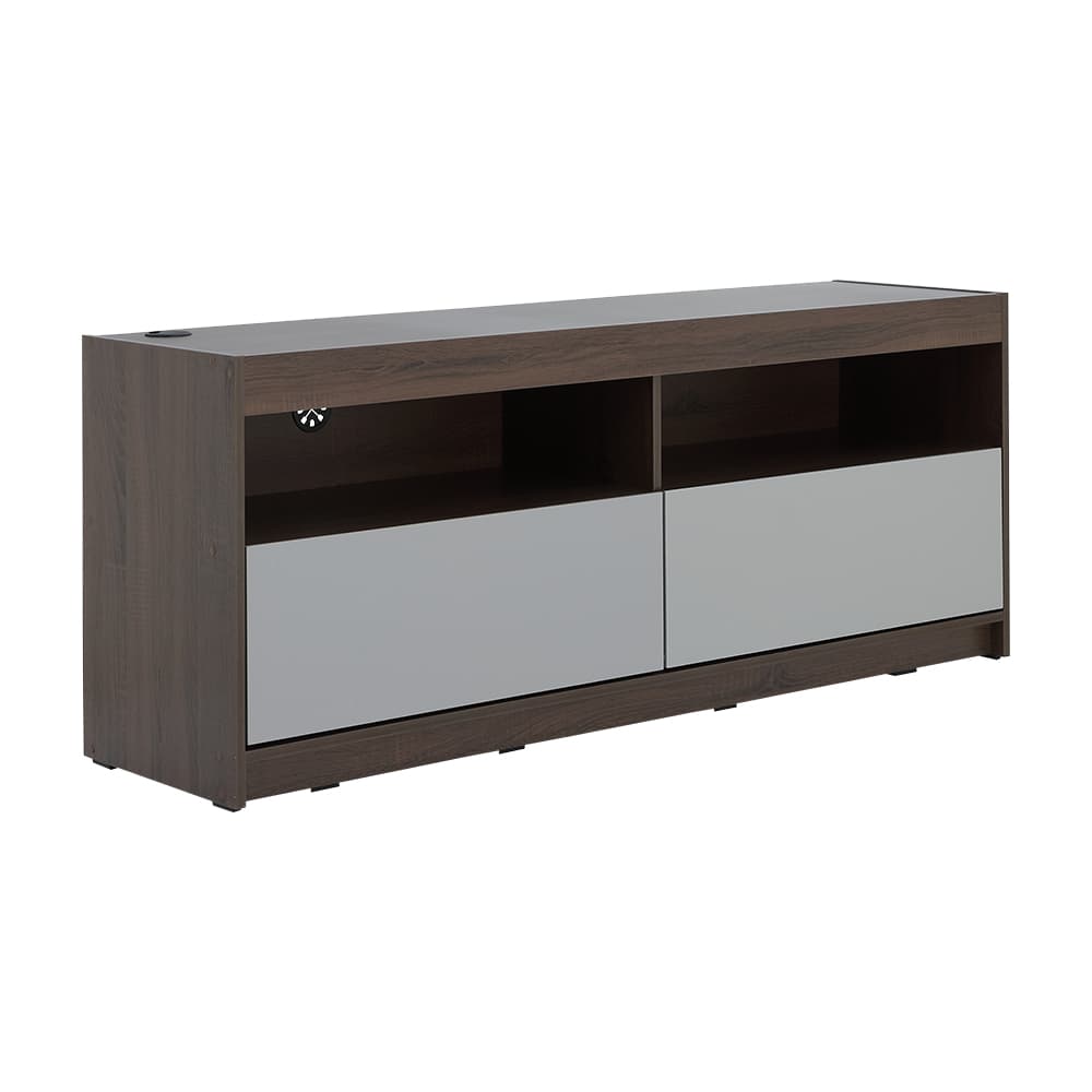 ตู้วางทีวี 2 ลิ้นชัก รุ่นมินิโอ ขนาด 150 ซม. - สีวอลนัท/เทา