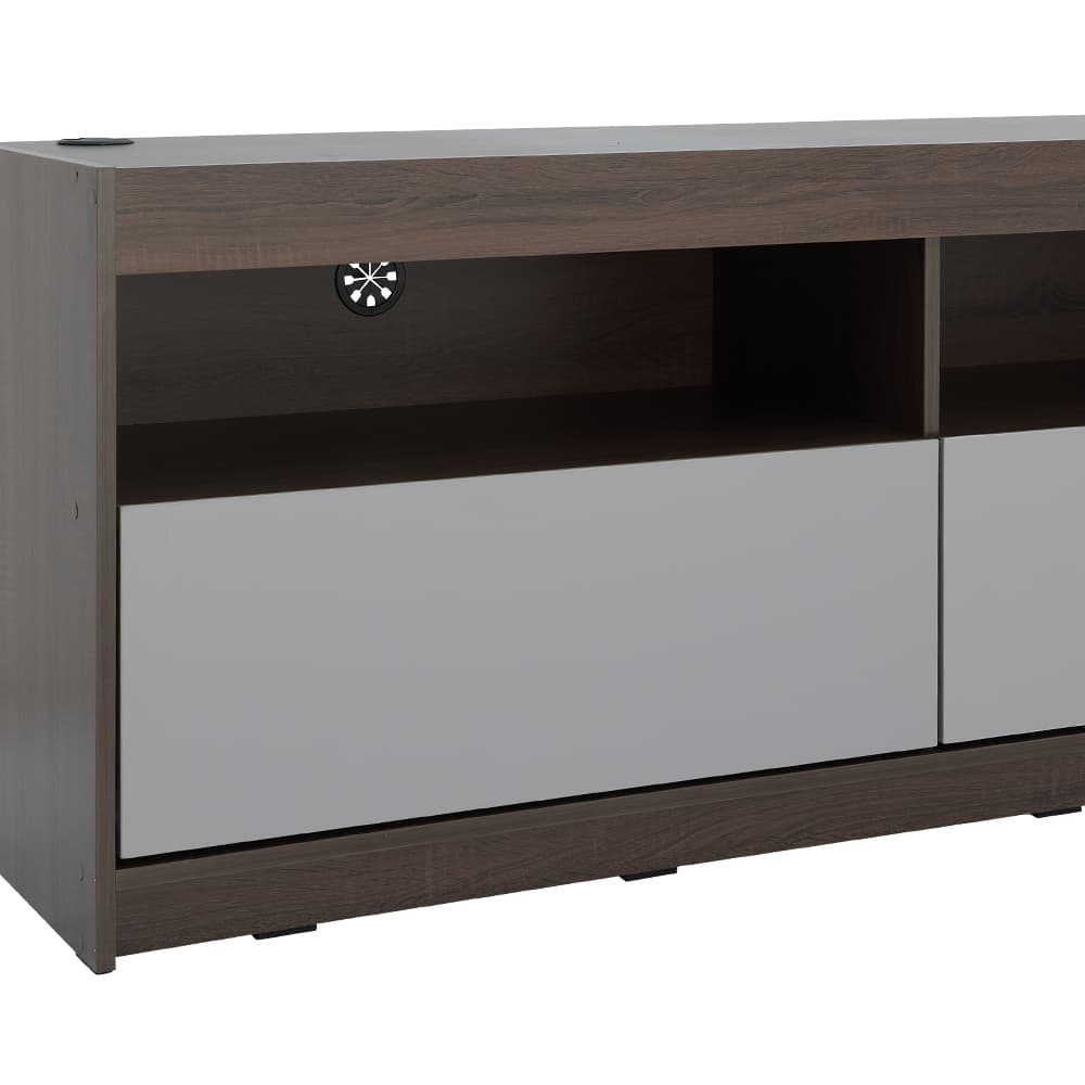 ตู้วางทีวี 2 ลิ้นชัก รุ่นมินิโอ ขนาด 150 ซม. - สีวอลนัท/เทา