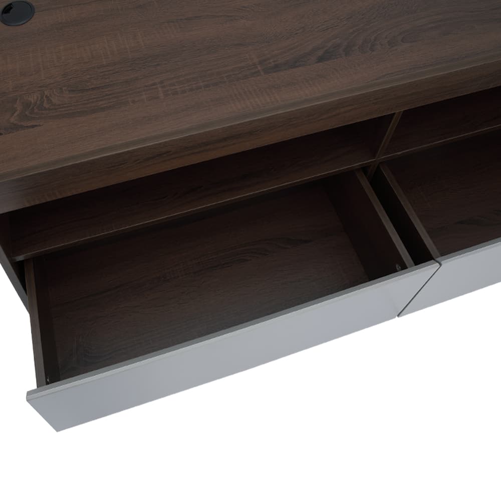 ตู้วางทีวี 2 ลิ้นชัก รุ่นมินิโอ ขนาด 150 ซม. - สีวอลนัท/เทา