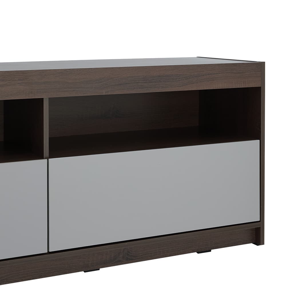 ตู้วางทีวี 2 ลิ้นชัก รุ่นมินิโอ ขนาด 150 ซม. - สีวอลนัท/เทา