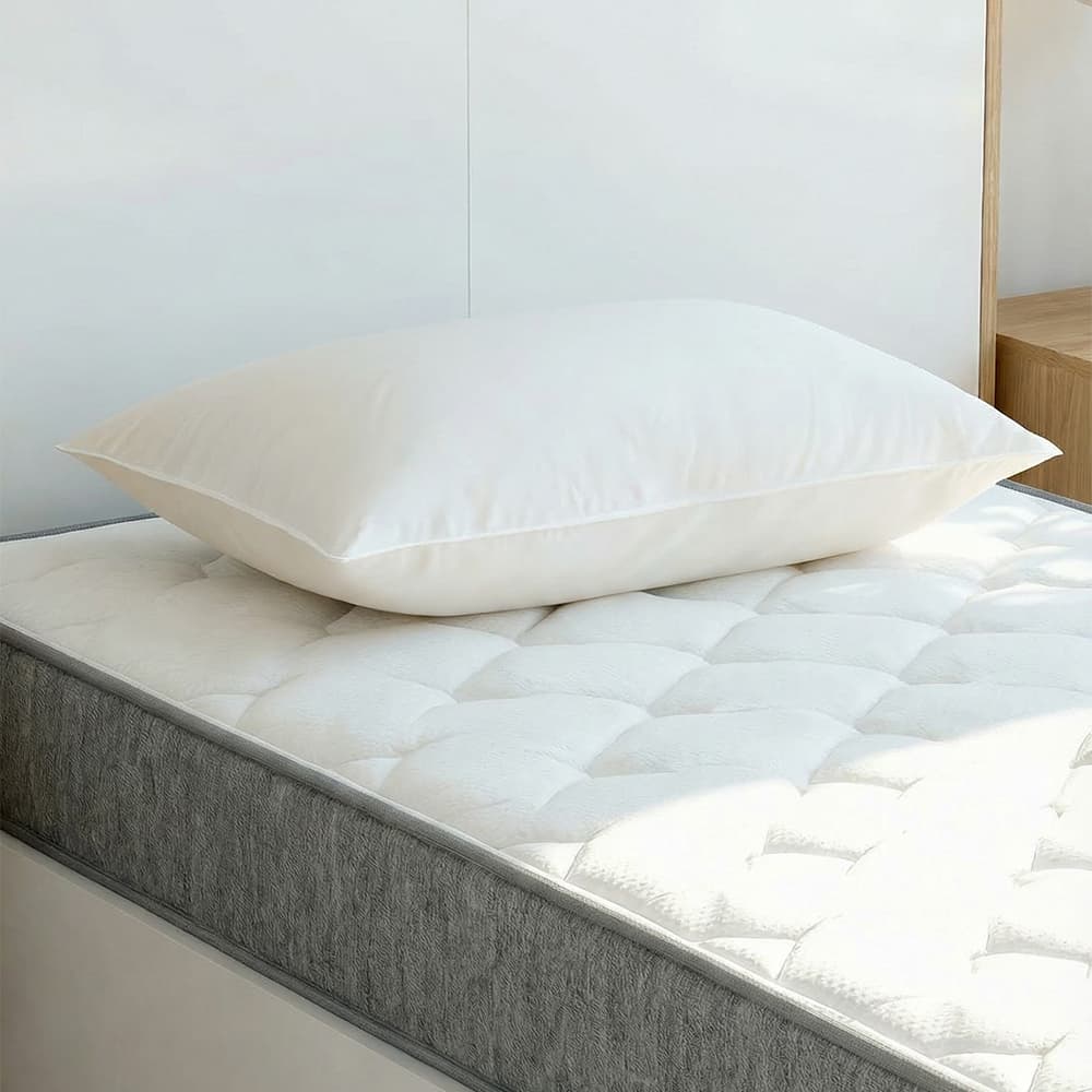 ที่นอน รุ่นรีแล็กเซอร์ ขนาด 3.5 ฟุต หนา 8 นิ้ว พร้อมหมอน 1 ใบ - สีขาว/เทา