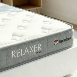 ที่นอน รุ่นรีแล็กเซอร์ ขนาด 3.5 ฟุต หนา 8 นิ้ว พร้อมหมอน 1 ใบ - สีขาว/เทา