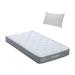 ที่นอน รุ่นรีแล็กเซอร์ ขนาด 3.5 ฟุต หนา 8 นิ้ว พร้อมหมอน 1 ใบ - สีขาว/เทา