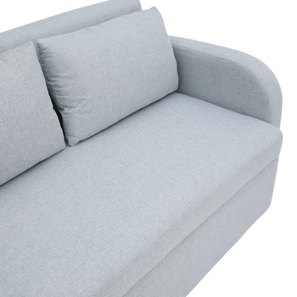 โซฟาผ้า 3 ที่นั่ง รุ่นเลย์ลา - สีเทาอ่อน