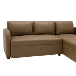 โซฟา PVC L-shape ด้านซ้าย รุ่นเลย์ลา - สีน้ำตาล