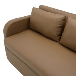 โซฟา PVC L-shape ด้านซ้าย รุ่นเลย์ลา - สีน้ำตาล