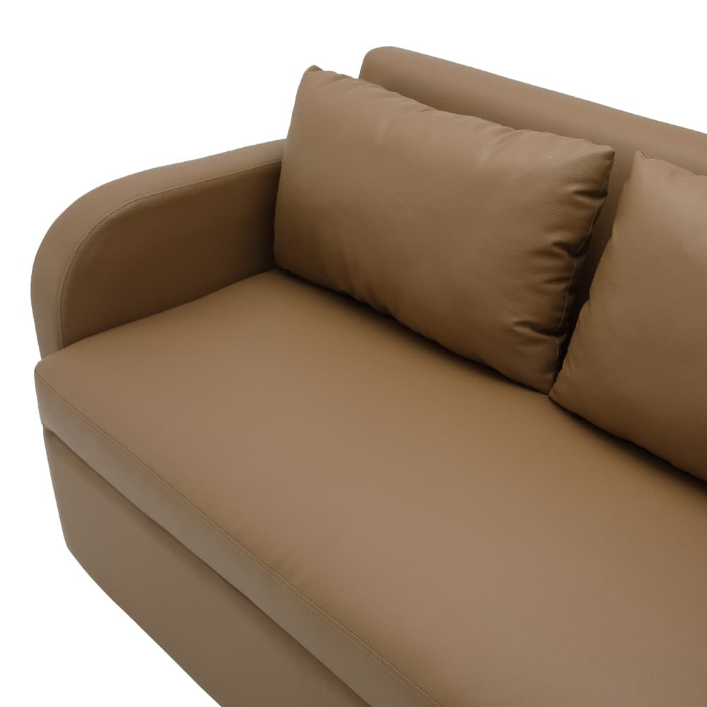 โซฟา PVC L-shape ด้านซ้าย รุ่นเลย์ลา - สีน้ำตาล