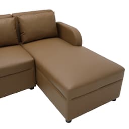 โซฟา PVC L-shape ด้านซ้าย รุ่นเลย์ลา - สีน้ำตาล