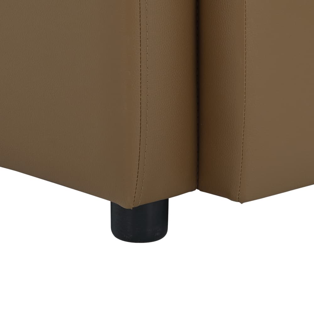 โซฟา PVC L-shape ด้านซ้าย รุ่นเลย์ลา - สีน้ำตาล