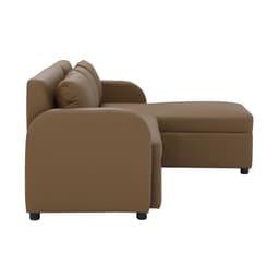 โซฟา PVC L-shape ด้านซ้าย รุ่นเลย์ลา - สีน้ำตาล