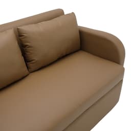 โซฟา PVC L-shape ด้านขวา รุ่นเลย์ลา - สีน้ำตาล