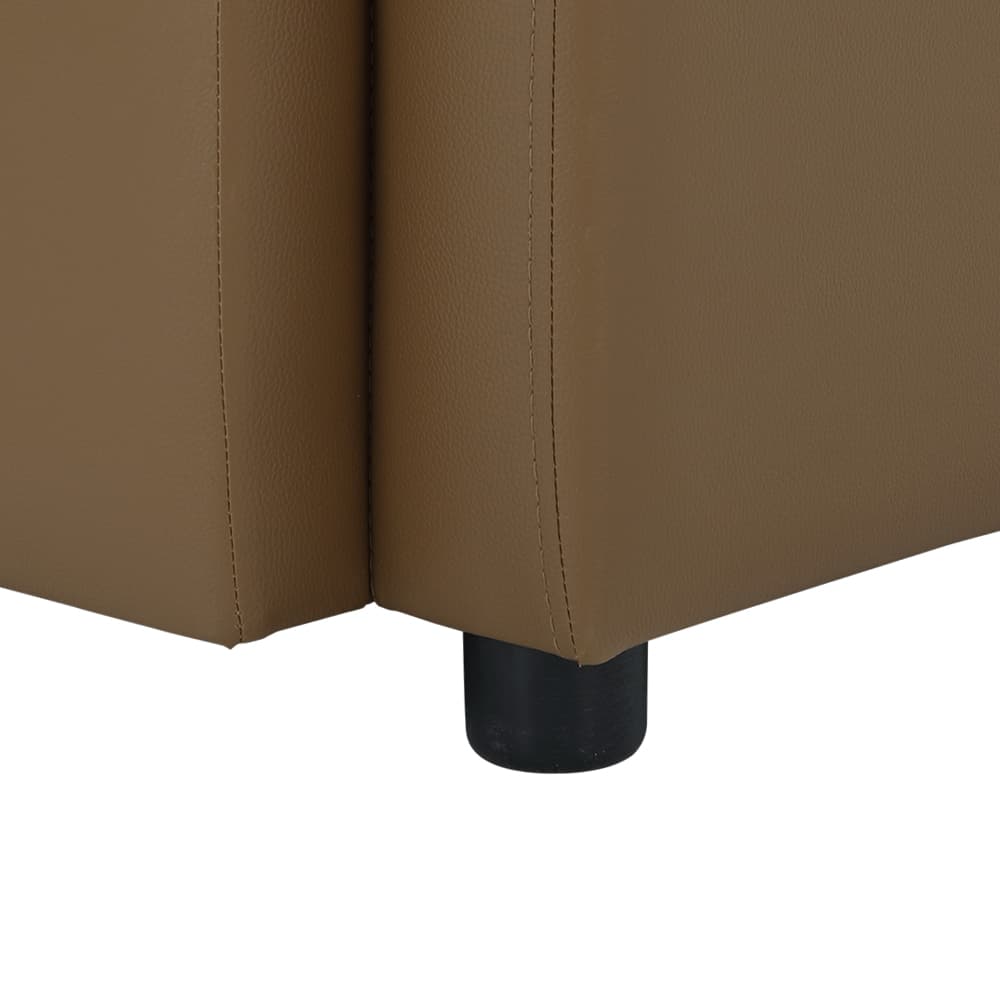 โซฟา PVC L-shape ด้านขวา รุ่นเลย์ลา - สีน้ำตาล