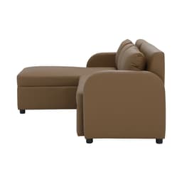 โซฟา PVC L-shape ด้านขวา รุ่นเลย์ลา - สีน้ำตาล