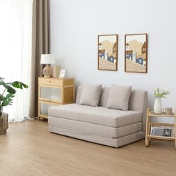 โซฟาผ้าปรับนอน รุ่นจินนี่ - สีครีม