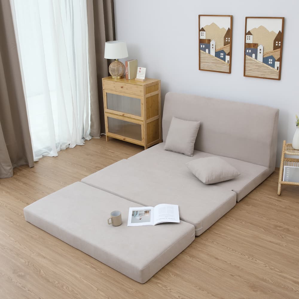 โซฟาผ้าปรับนอน รุ่นจินนี่ - สีครีม