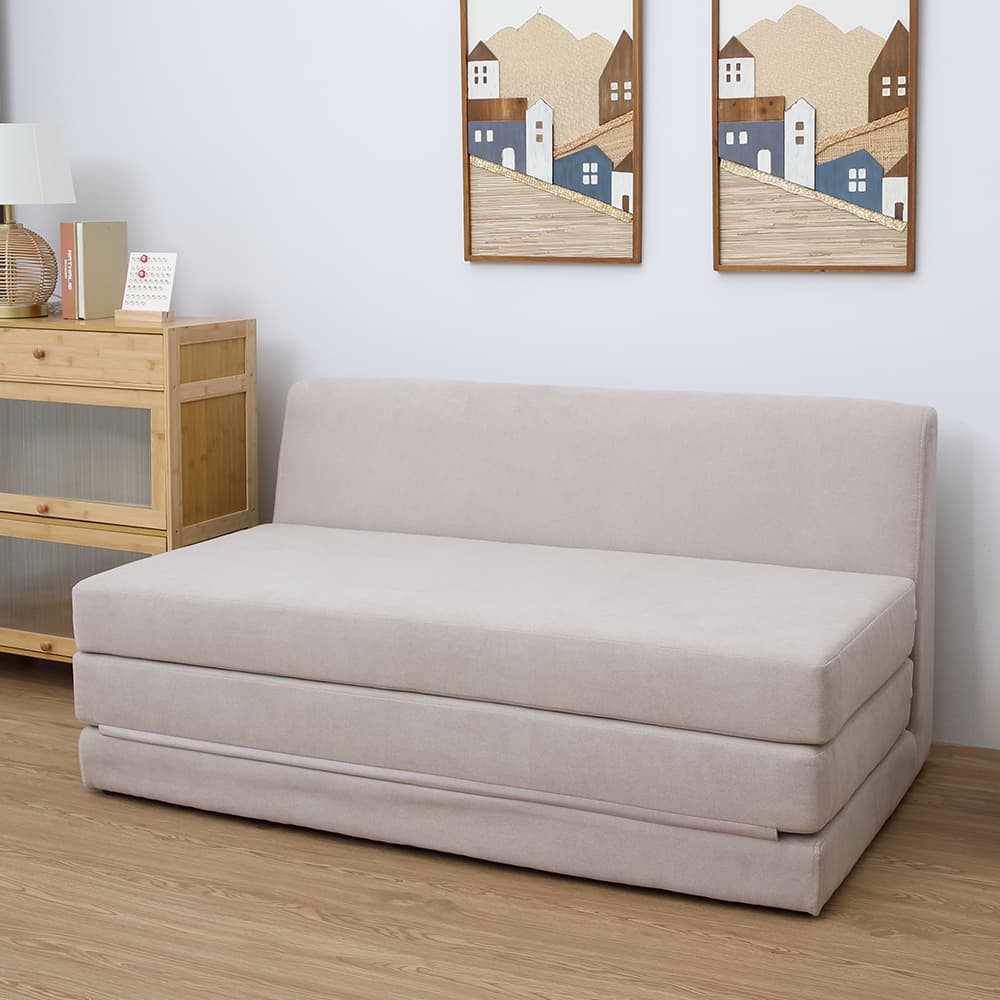 โซฟาผ้าปรับนอน รุ่นจินนี่ - สีครีม