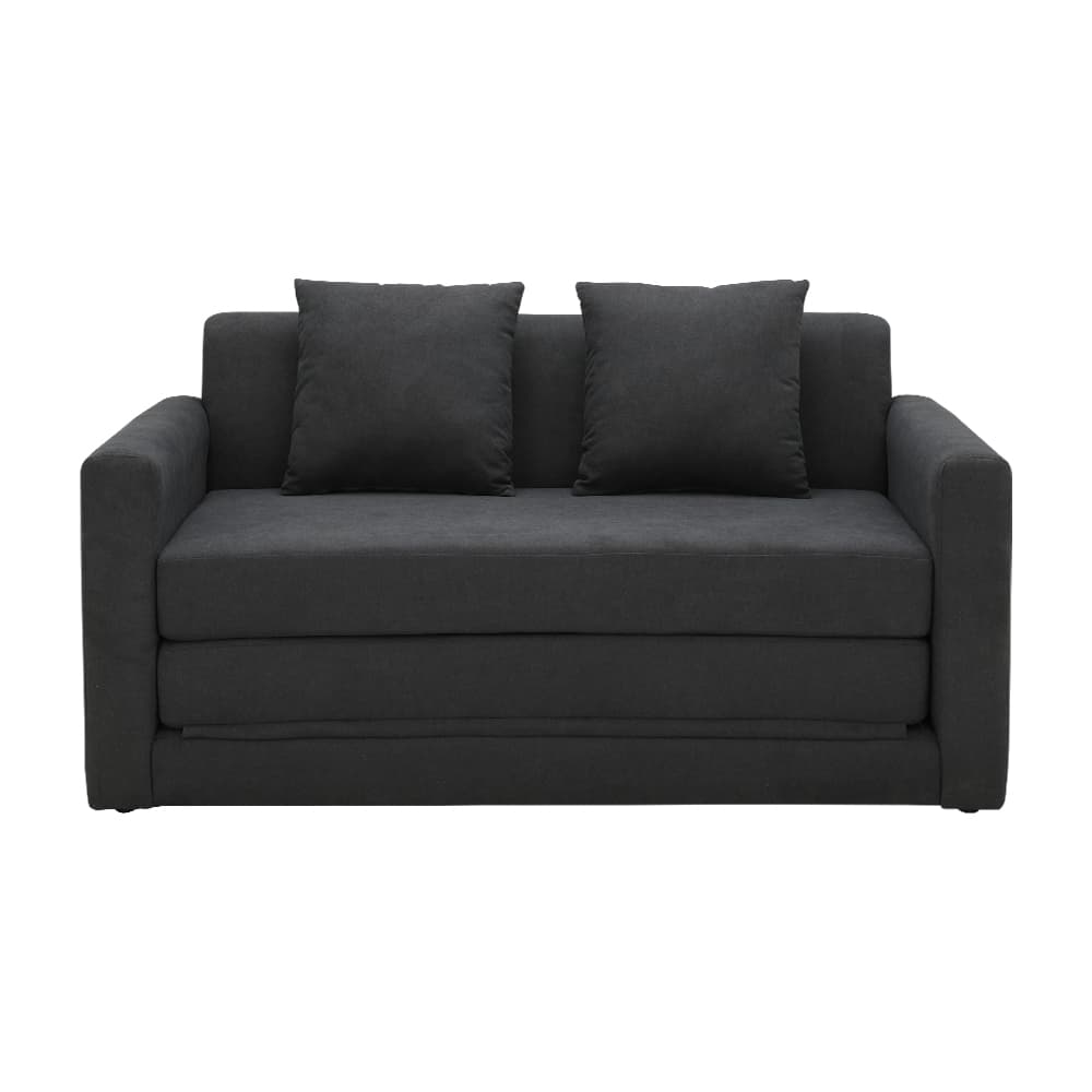 โซฟาผ้าปรับนอน มีที่วางแขน รุ่นจินนี่ - สีเทาเข้ม