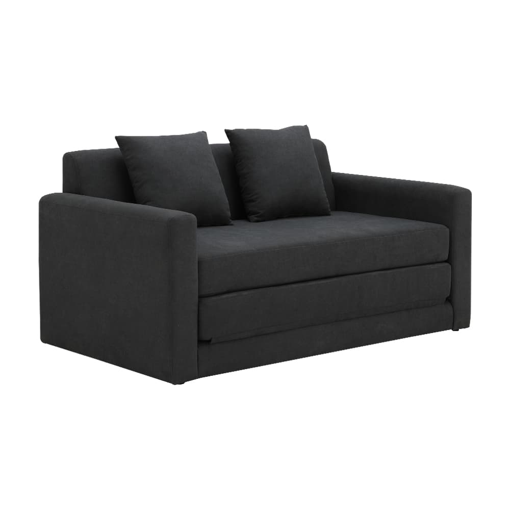 โซฟาผ้าปรับนอน มีที่วางแขน รุ่นจินนี่ - สีเทาเข้ม