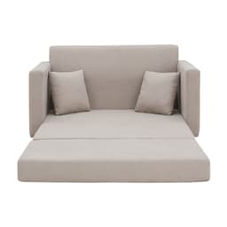 โซฟาผ้าปรับนอน มีที่วางแขน รุ่นจินนี่ - สีครีม