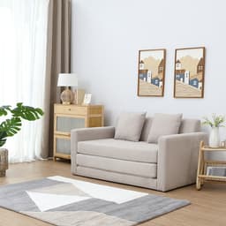 โซฟาผ้าปรับนอน มีที่วางแขน รุ่นจินนี่ - สีครีม