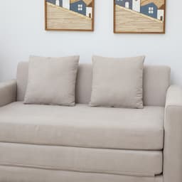 โซฟาผ้าปรับนอน มีที่วางแขน รุ่นจินนี่ - สีครีม