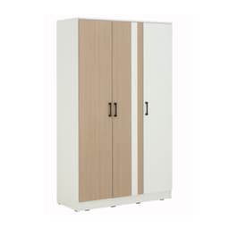 ชุดห้องนอน รุ่นคาร์เนชั่น+แมกโนเลีย ขนาด 5 ฟุต (เตียง, ตู้เสื้อผ้า 3 บาน, โต๊ะเครื่องแป้ง, ที่นอน, หมอน 2 ใบ) - สีขาว/ธรรมชาติ