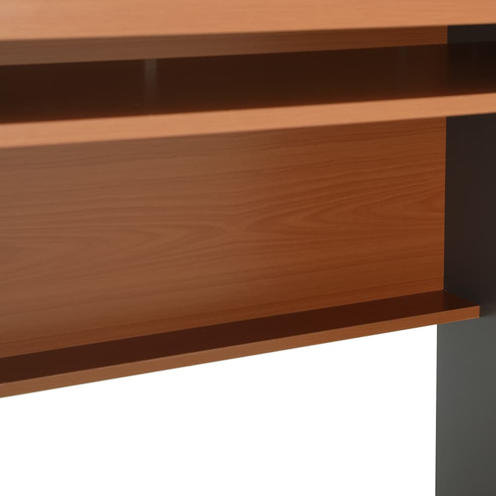 โต๊ะคอมพิวเตอร์ รุ่นฟอร์มา ขนาด 80 ซม. - สีเชอร์รี่/เทา