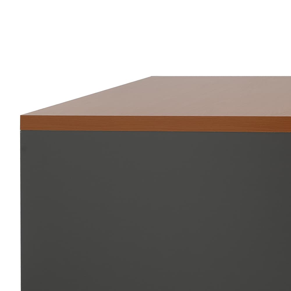 โต๊ะคอมพิวเตอร์ รุ่นฟอร์มา ขนาด 80 ซม. - สีเชอร์รี่/เทา