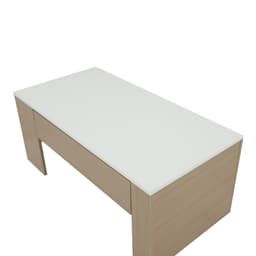 โซฟาเบดผ้า L-shape และโต๊ะกลางพร้อมลิ้นชัก รุ่นเคียร่า+มาเรีย - สีเทาเข้ม/ธรรมชาติ