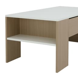 โซฟาเบด PU L-shape และโต๊ะกลางพร้อมลิ้นชัก รุ่นเคียร่า+มาเรีย - สีเทา/ธรรมชาติ