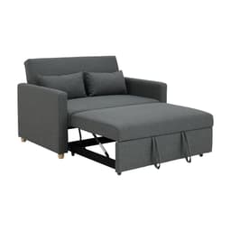 โซฟาเบดผ้า 2 ที่นั่ง และตู้วางทีวี 2 บาน ขนาด 120 ซม. รุ่นมิกิ+มินิโอ - สีเทา/ธรรมชาติ