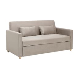 โซฟาเบดผ้า 3 ที่นั่ง และชุดโฮมเอ็นเตอร์เทนเมนท์ ขนาด 180 ซม. รุ่นมิกิ+มินิโอ - สีโทป/ธรรมชาติ