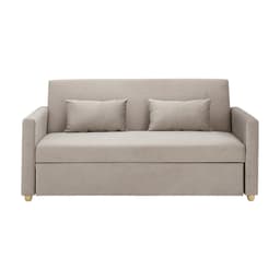 โซฟาเบดผ้า 3 ที่นั่ง และชุดโฮมเอ็นเตอร์เทนเมนท์ ขนาด 180 ซม. รุ่นมิกิ+มินิโอ - สีโทป/ธรรมชาติ