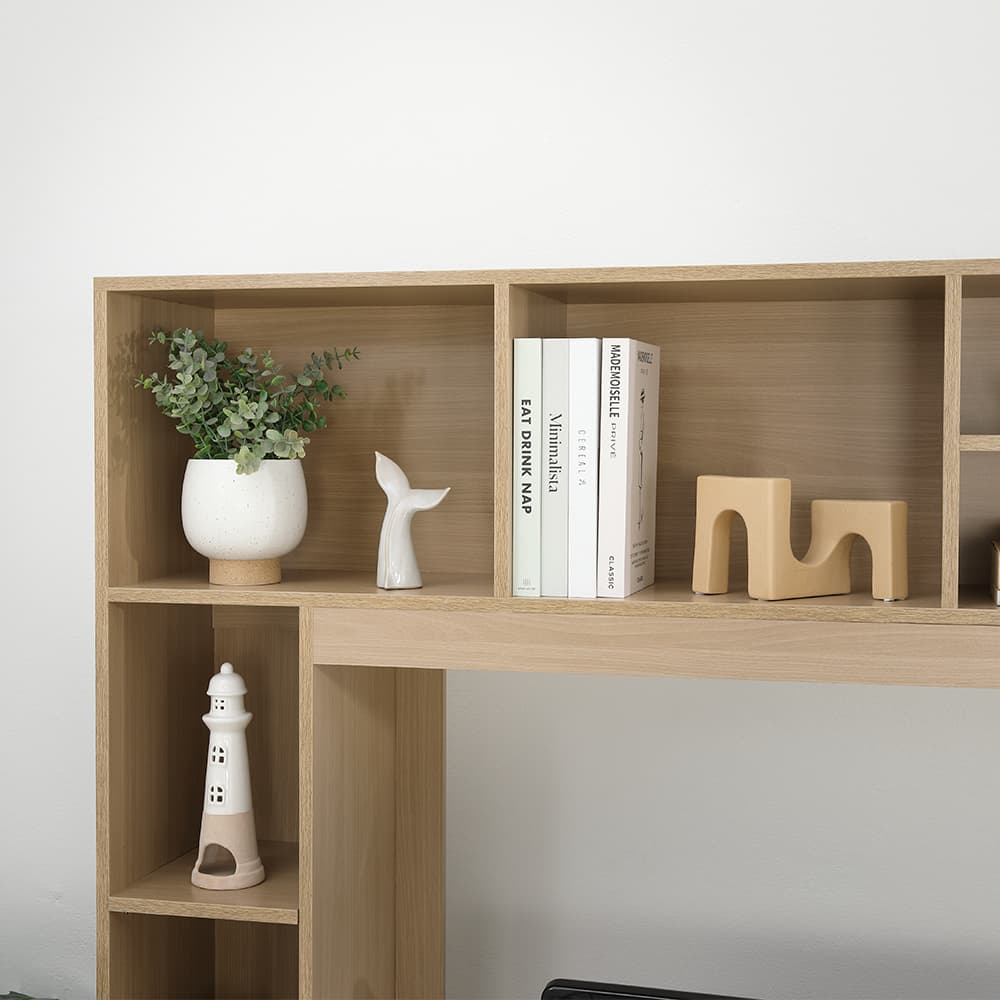 โซฟาเบดผ้า 3 ที่นั่ง และชุดโฮมเอ็นเตอร์เทนเมนท์ ขนาด 180 ซม. รุ่นมิกิ+มินิโอ  - สีเทา/ธรรมชาติ