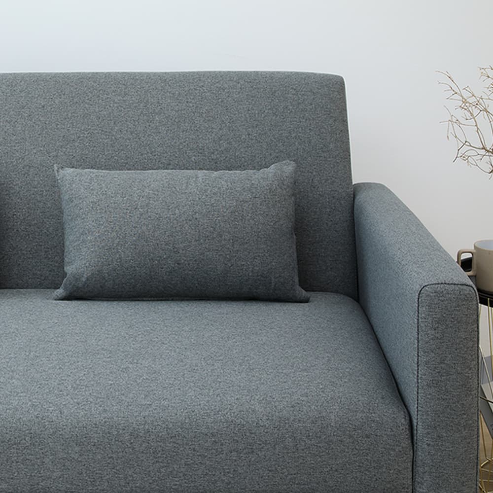 โซฟาเบดผ้า 3 ที่นั่ง และชุดโฮมเอ็นเตอร์เทนเมนท์ ขนาด 200 ซม. รุ่นมิกิ+มินิโอ - สีเทา/ธรรมชาติ