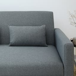 โซฟาเบดผ้า 3 ที่นั่ง และชุดโฮมเอ็นเตอร์เทนเมนท์ ขนาด 240 ซม. รุ่นมิกิ+มินิโอ - สีเทา/ธรรมชาติ