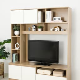 โซฟาผ้า L-shape และชุดโฮมเอ็นเตอร์เทนเมนท์ ขนาด 150 ซม. รุ่นแลมซี่+มินิโอ - สีน้ำตาลเข้ม/ธรรมชาติ