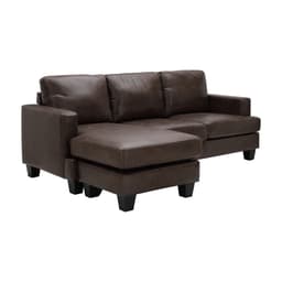 โซฟาผ้า L-shape และชุดโฮมเอ็นเตอร์เทนเมนท์ ขนาด 240 ซม. รุ่นแลมซี่+มินิโอ - สีน้ำตาลเข้ม/ธรรมชาติ