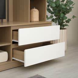 โซฟาผ้า L-shape และชุดโฮมเอ็นเตอร์เทนเมนท์ ขนาด 240 ซม. รุ่นแลมซี่+มินิโอ - สีน้ำตาลเข้ม/ธรรมชาติ