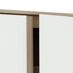 ตู้เสื้อผ้า 2 บาน พร้อมลิ้นชัก รุ่นฟาส ขนาด 90 ซม.  - สีแนชเชอเริล/ขาว